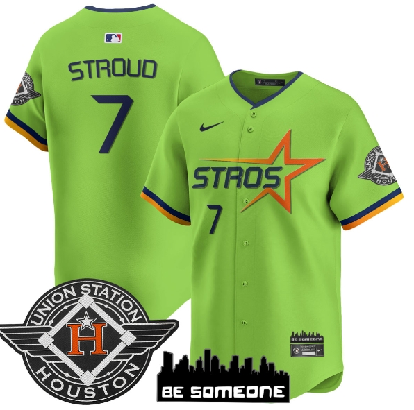 Houston Astros 2025 City Connect Vapor Premier Limited Jersey - All Stitched green CJ Stroud - 7