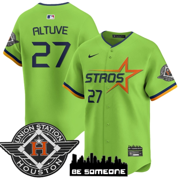 Houston Astros 2025 City Connect Vapor Premier Limited Jersey - All Stitched green José Altuve - 27