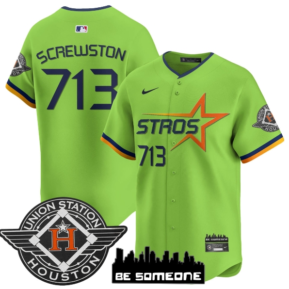 Houston Astros 2025 City Connect Vapor Premier Limited Jersey - All Stitched green Screwston 713
