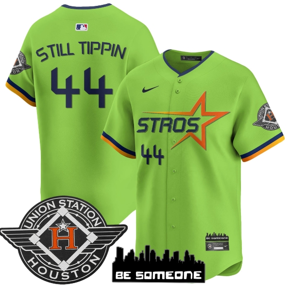 Houston Astros 2025 City Connect Vapor Premier Limited Jersey - All Stitched green Still Tippin - 44