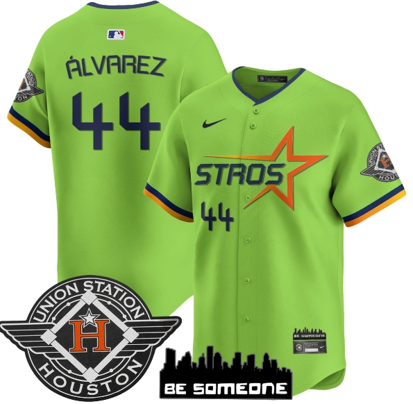Houston Astros 2025 City Connect Vapor Premier Limited Jersey - All Stitched green Yordan álvarez - 44