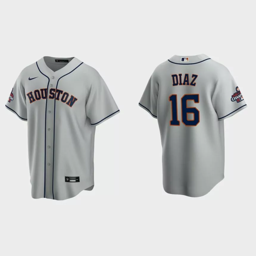 Houston Astros Aledmys Diaz 2022 World Series Champions Gray Replica Jersey