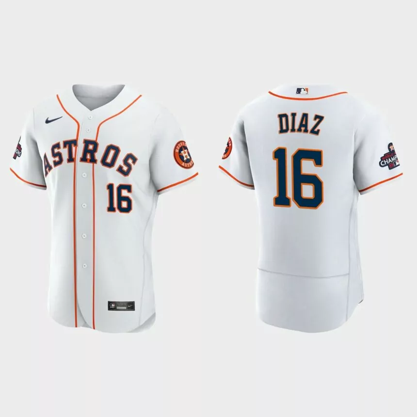 Houston Astros Aledmys Diaz 2022 World Series Champions White Authentic Jersey