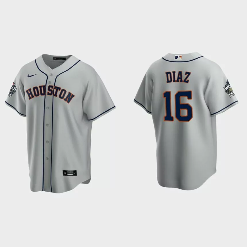 Houston Astros Aledmys Diaz 2022 World Series Gray Replica Jersey