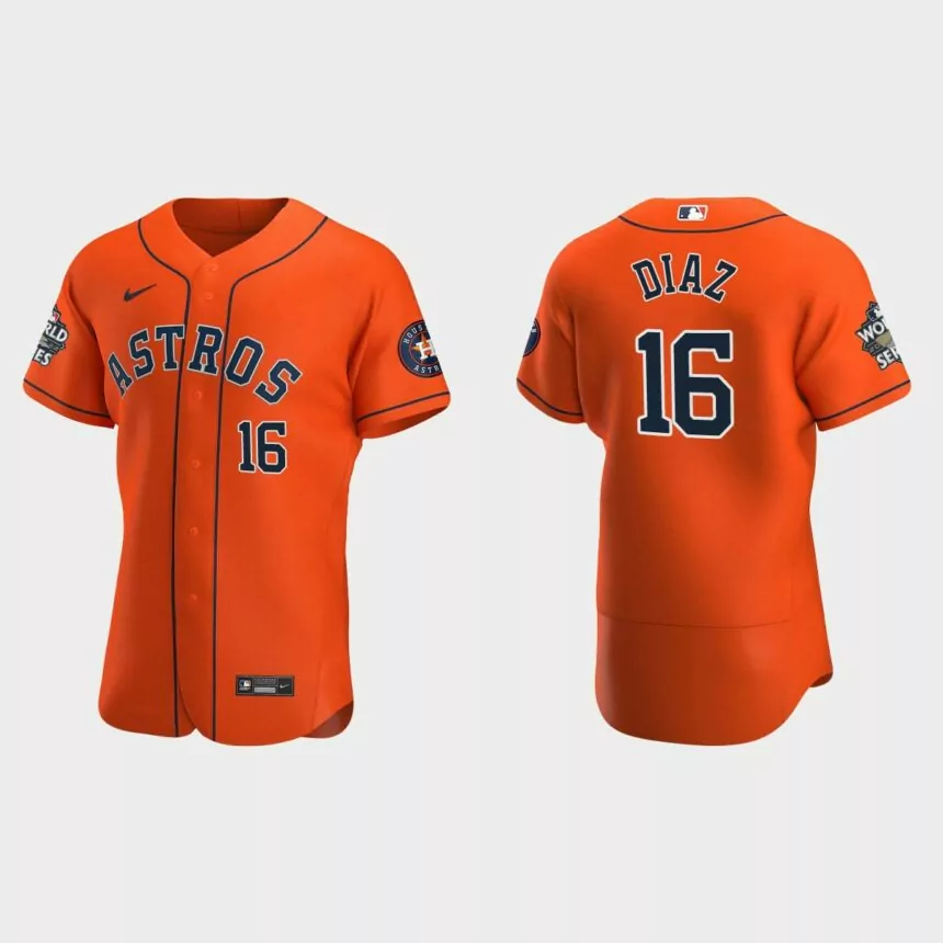 Houston Astros Aledmys Diaz 2022 World Series Orange Authentic Jersey