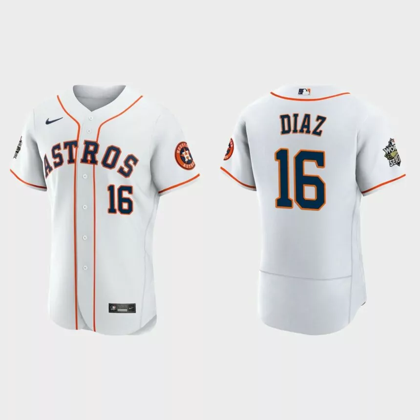 Houston Astros Aledmys Diaz 2022 World Series White Authentic Jersey