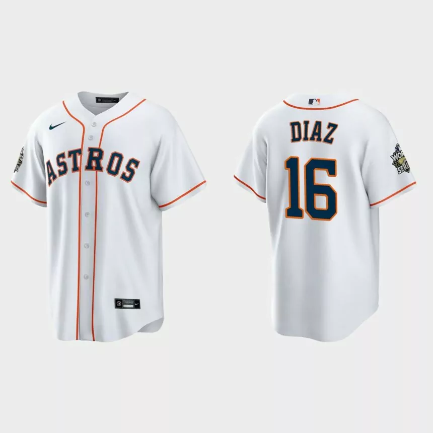 Houston Astros Aledmys Diaz 2022 World Series White Replica Jersey
