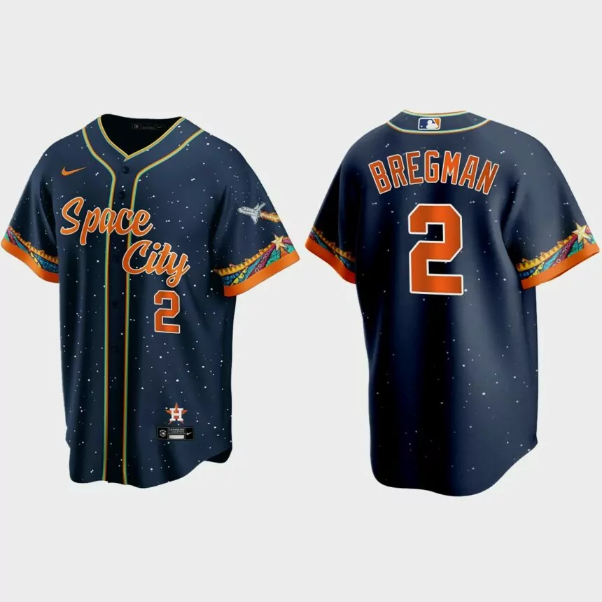 Houston Astros Alex Bregman 2021 City Connect Replica Jersey – Navy