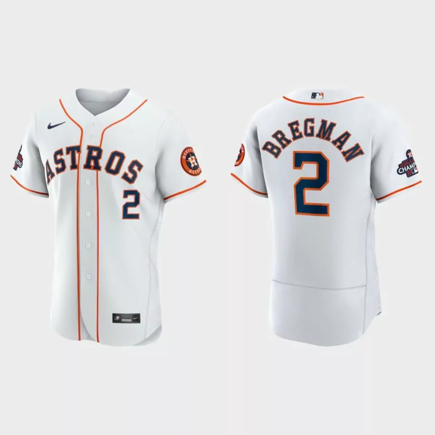 Houston Astros Alex Bregman 2022 World Series Champions White Home Authentic Jersey