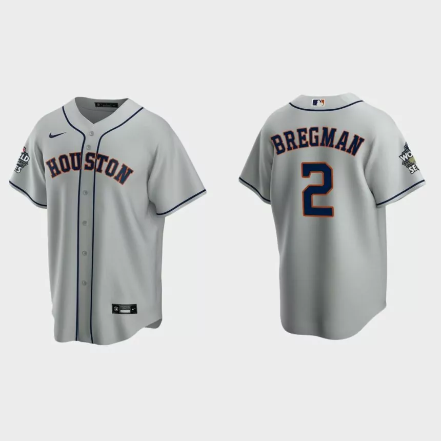 Houston Astros Alex Bregman 2022 World Series Gray Replica Jersey