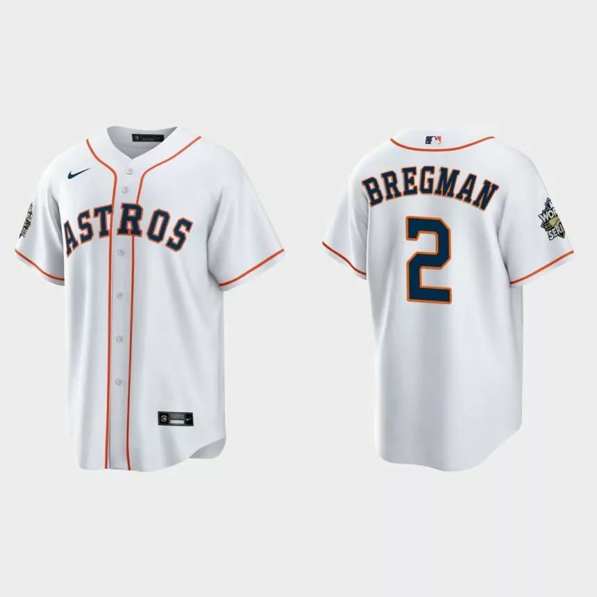 Houston Astros Alex Bregman 2022 World Series White Replica Jersey