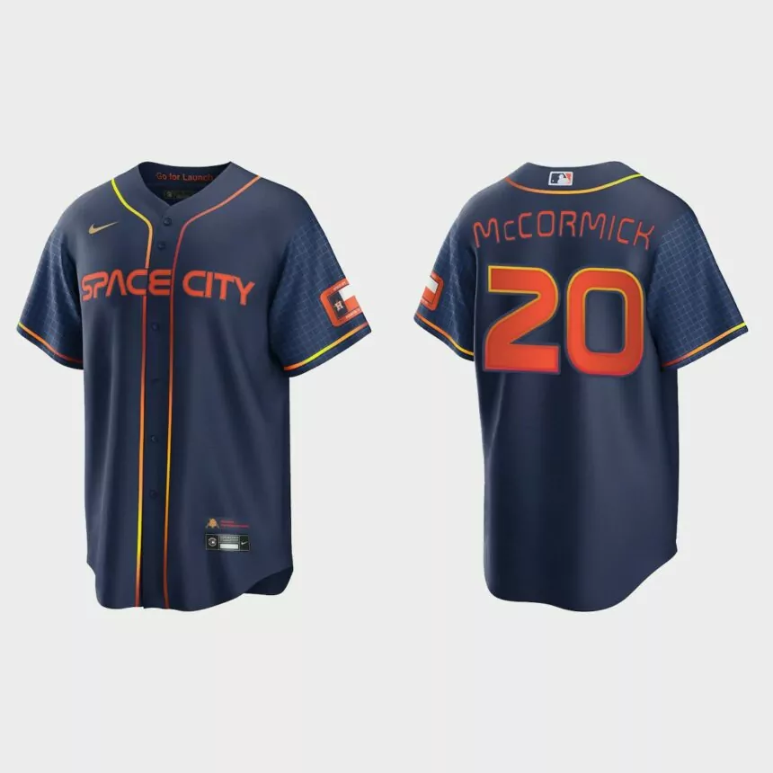 Houston Astros Chas McCormick 2022 City Connect Replica Jersey – Navy