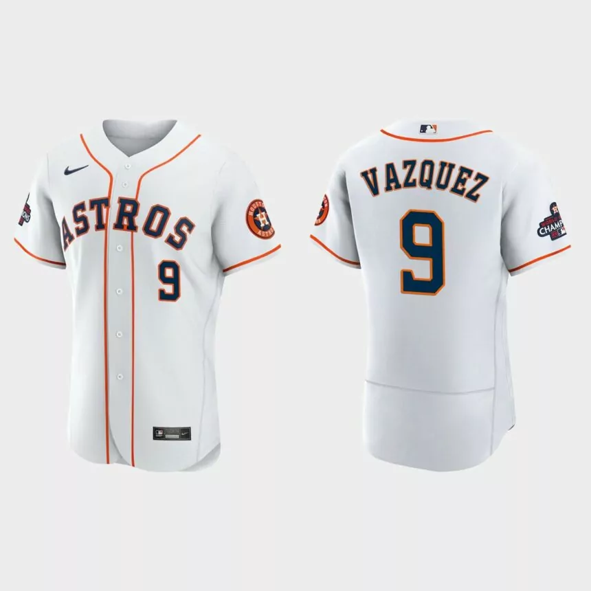 Houston Astros Christian Vazquez 2022 World Series Champions White Authentic Jersey