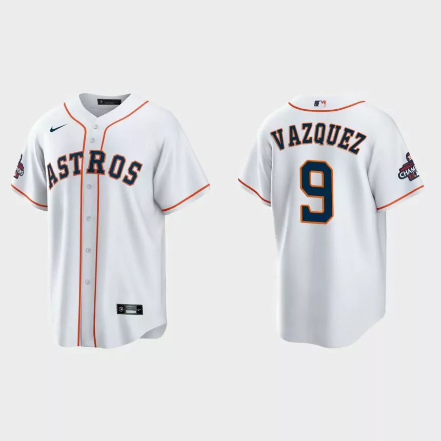 Houston Astros Christian Vazquez 2022 World Series Champions White Replica Jersey