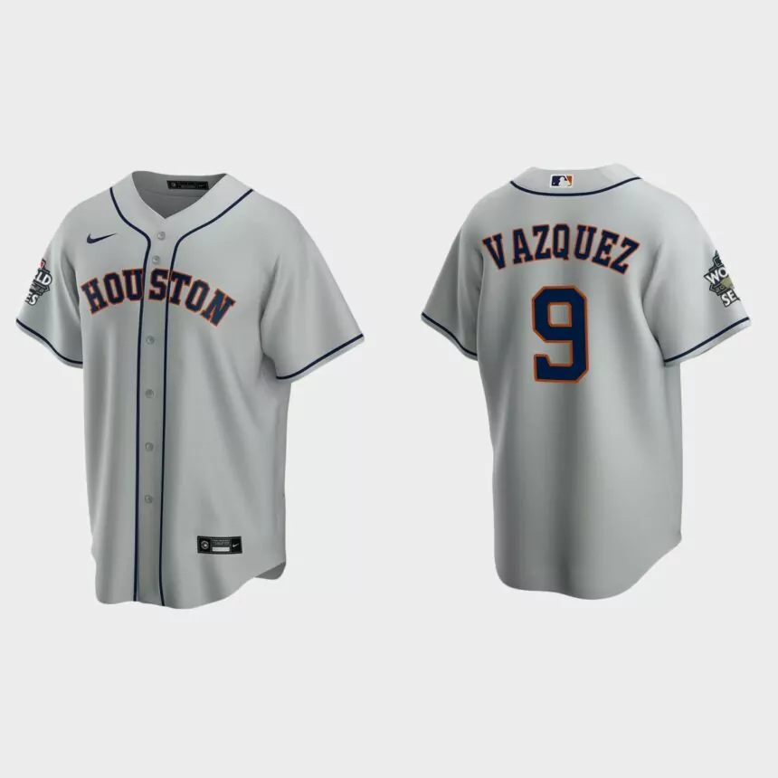 Houston Astros Christian Vazquez 2022 World Series Gray Replica Jersey