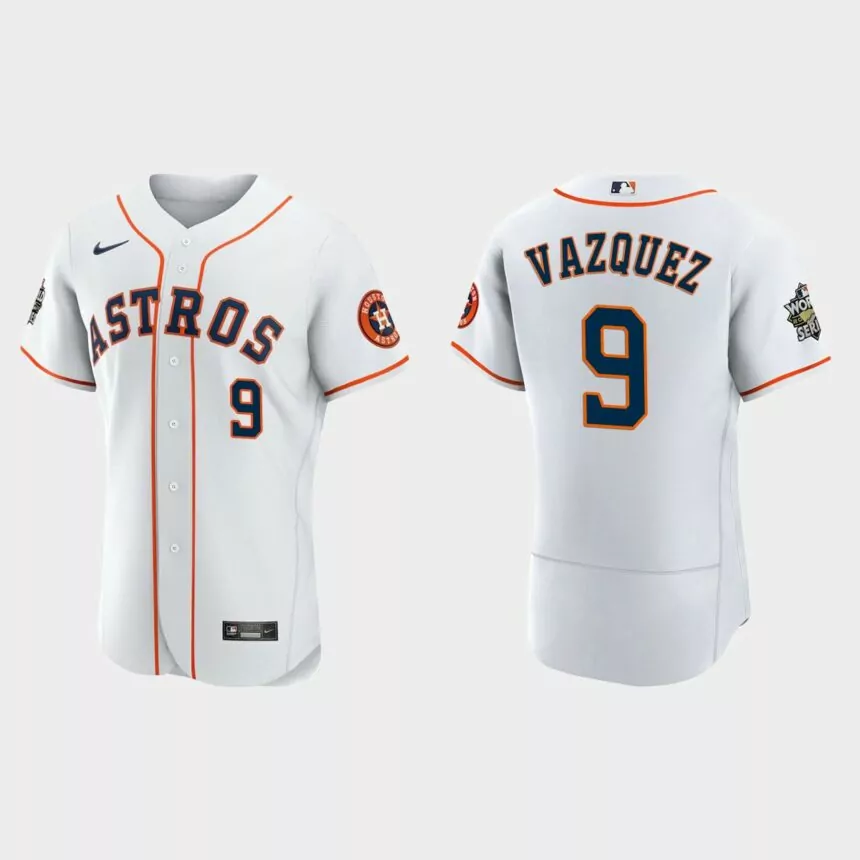 Houston Astros Christian Vazquez 2022 World Series White Authentic Jersey