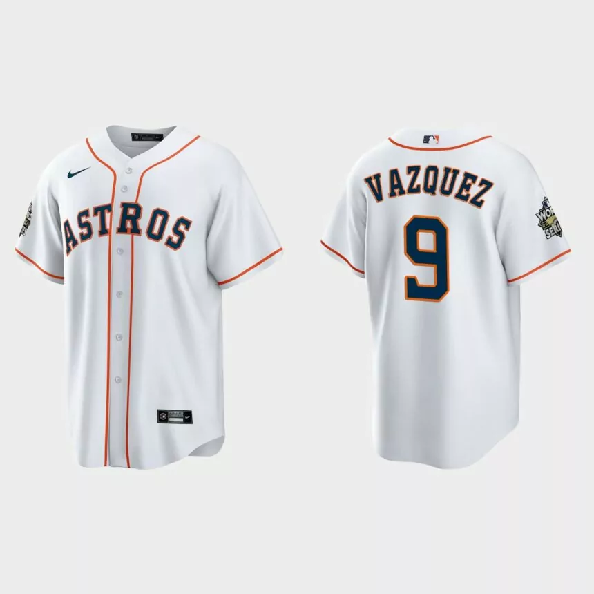 Houston Astros Christian Vazquez 2022 World Series White Replica Jersey