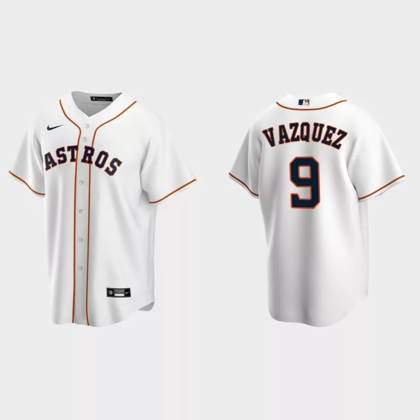 Houston Astros Christian Vazquez Replica Home Jersey – White