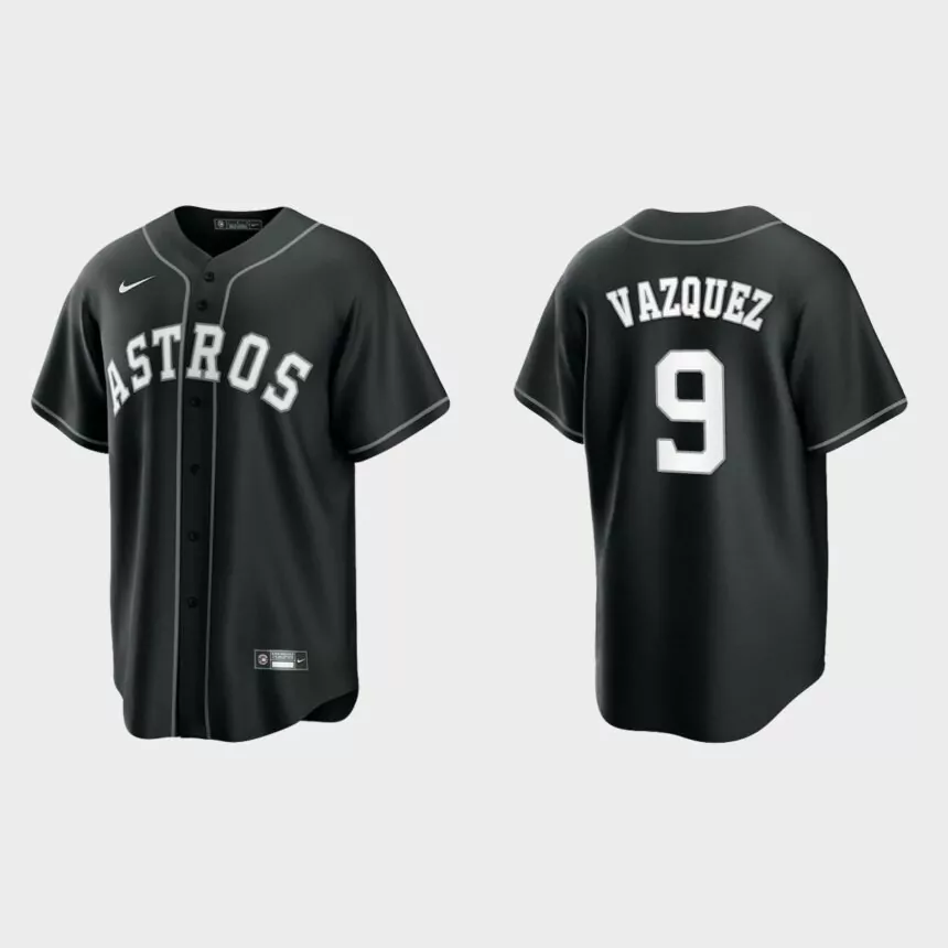 Houston Astros Christian Vazquez Replica Official Jersey – Black White