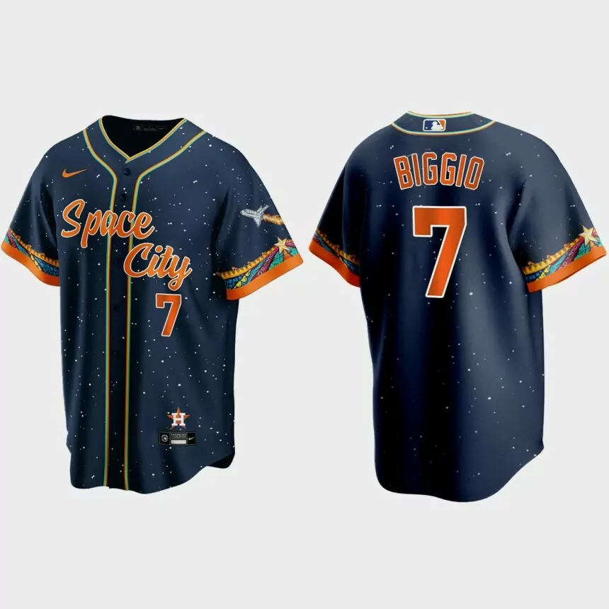 Houston Astros Craig Biggio 2021 City Connect Replica Jersey – Navy