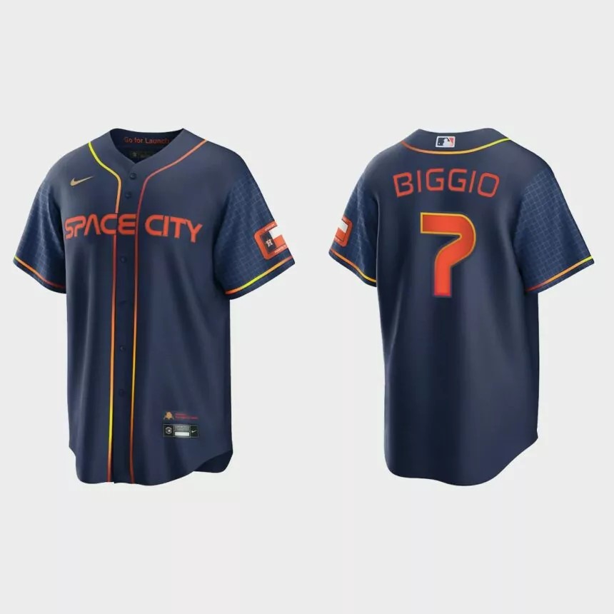 Houston Astros Craig Biggio 2022 City Connect Replica Jersey – Navy