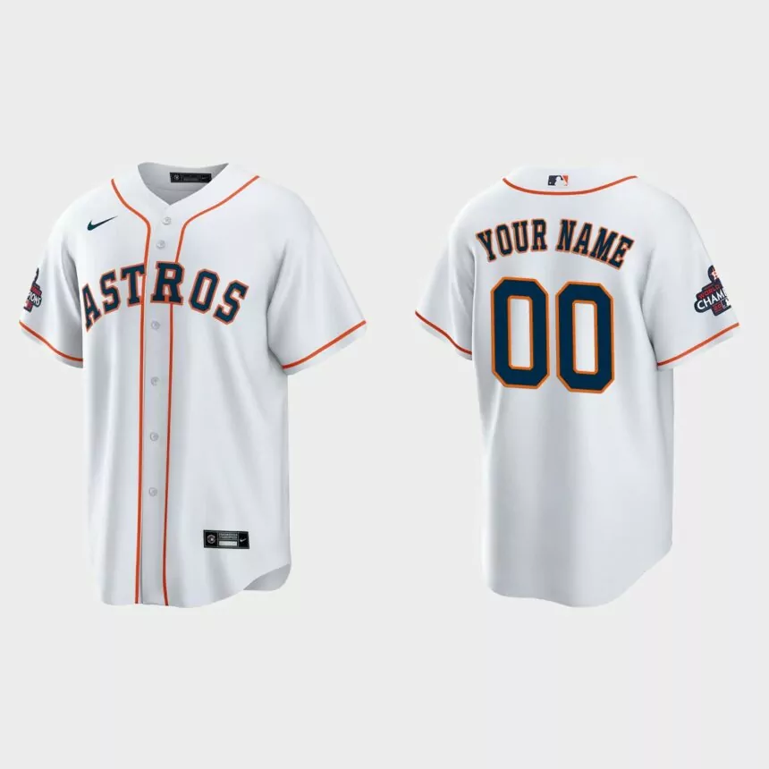 Houston Astros Custom 2022 World Series Champions White Replica Jersey