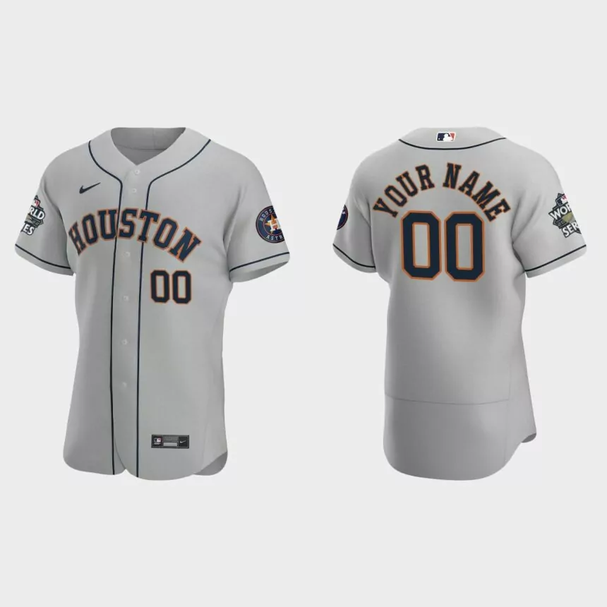 Houston Astros Custom 2022 World Series Gray Authentic Jersey