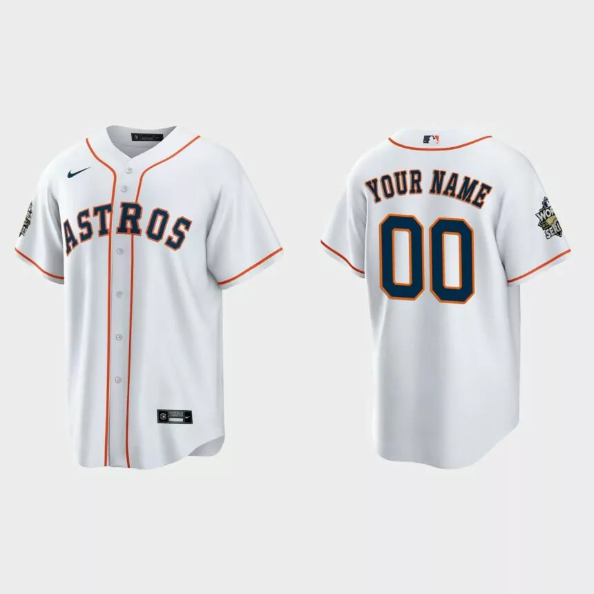 Houston Astros Custom 2022 World Series White Replica Jersey