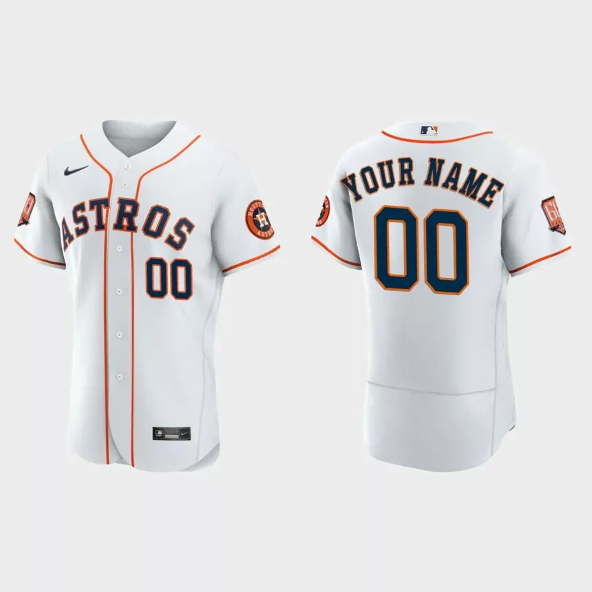 Houston Astros Custom 60th Anniversary Authentic Jersey – White