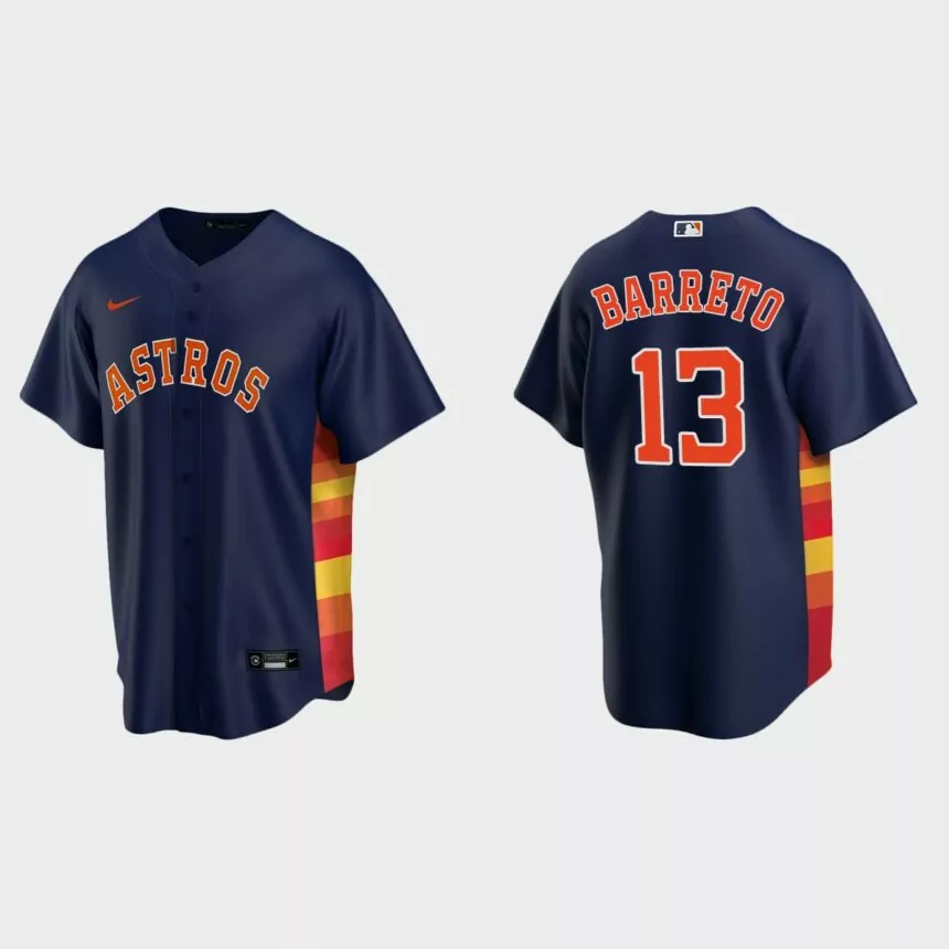 Houston Astros Franklin Barreto Replica Alternate Jersey – Navy