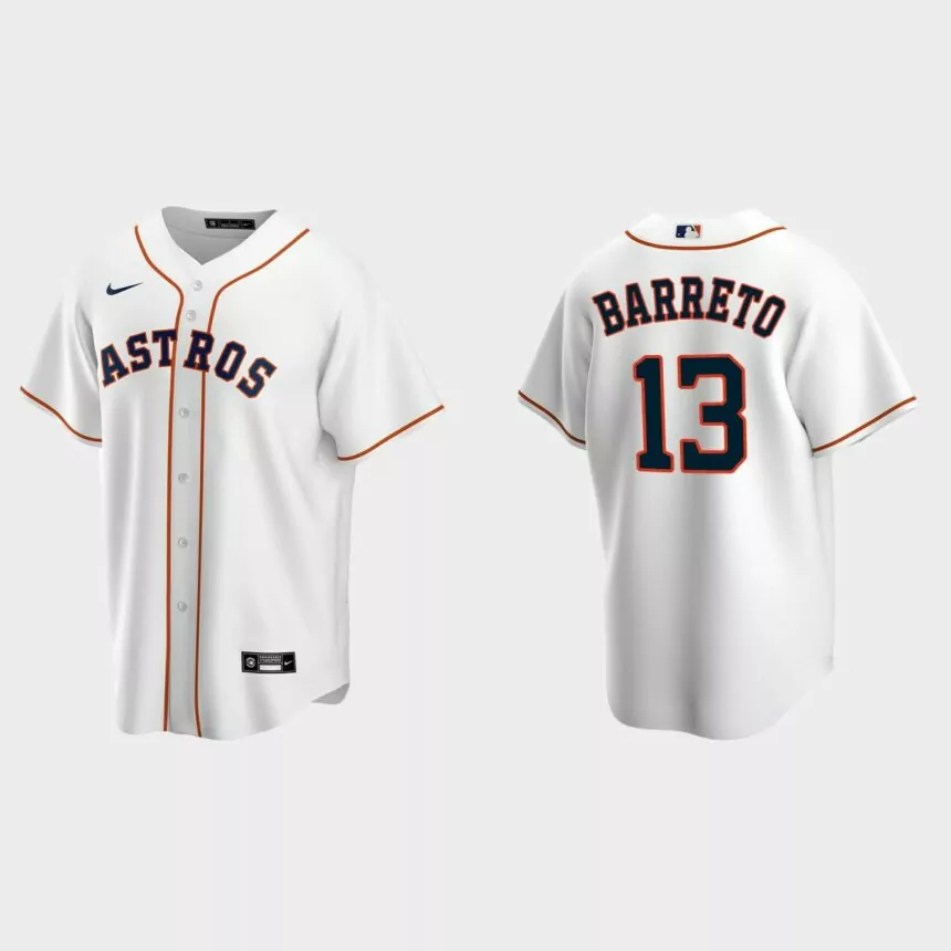 Houston Astros Franklin Barreto Replica Home Jersey – White