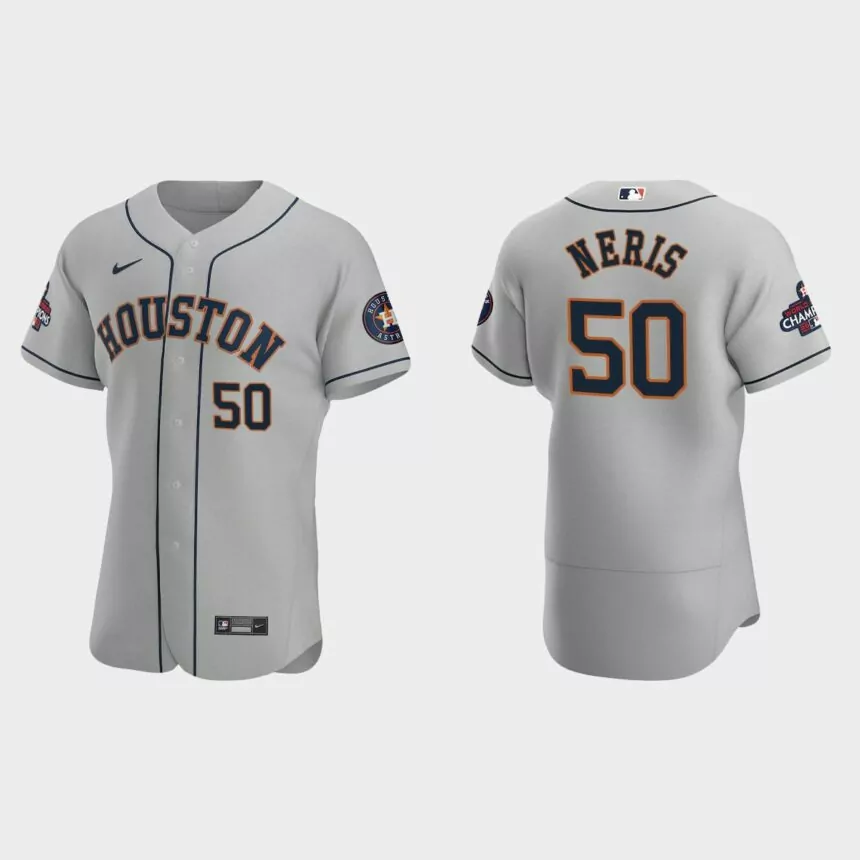 Houston Astros Hector Neris 2022 World Series Champions Gray Authentic Jersey