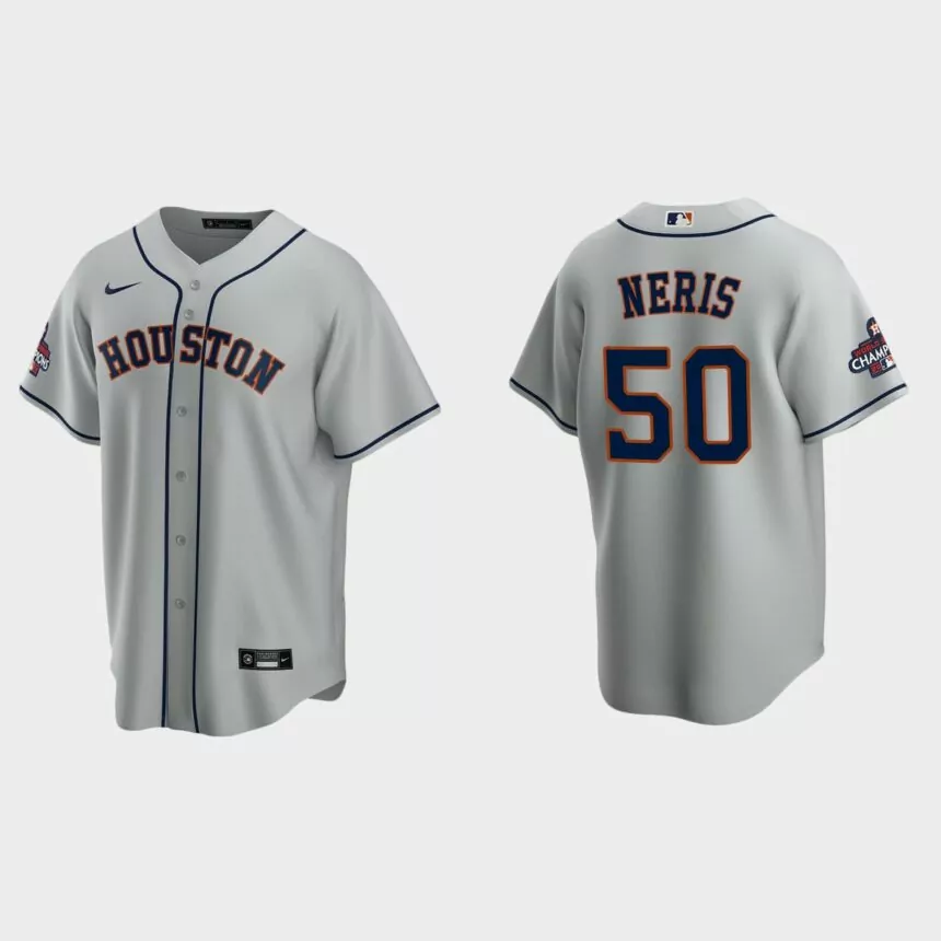 Houston Astros Hector Neris 2022 World Series Champions Gray Replica Jersey