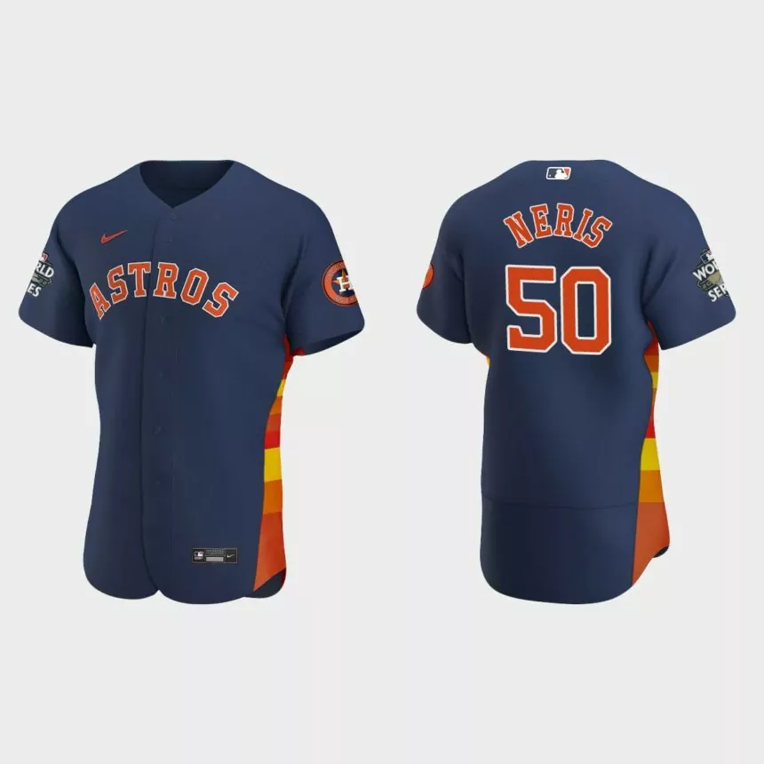 Houston Astros Hector Neris 2022 World Series Navy Authentic Jersey