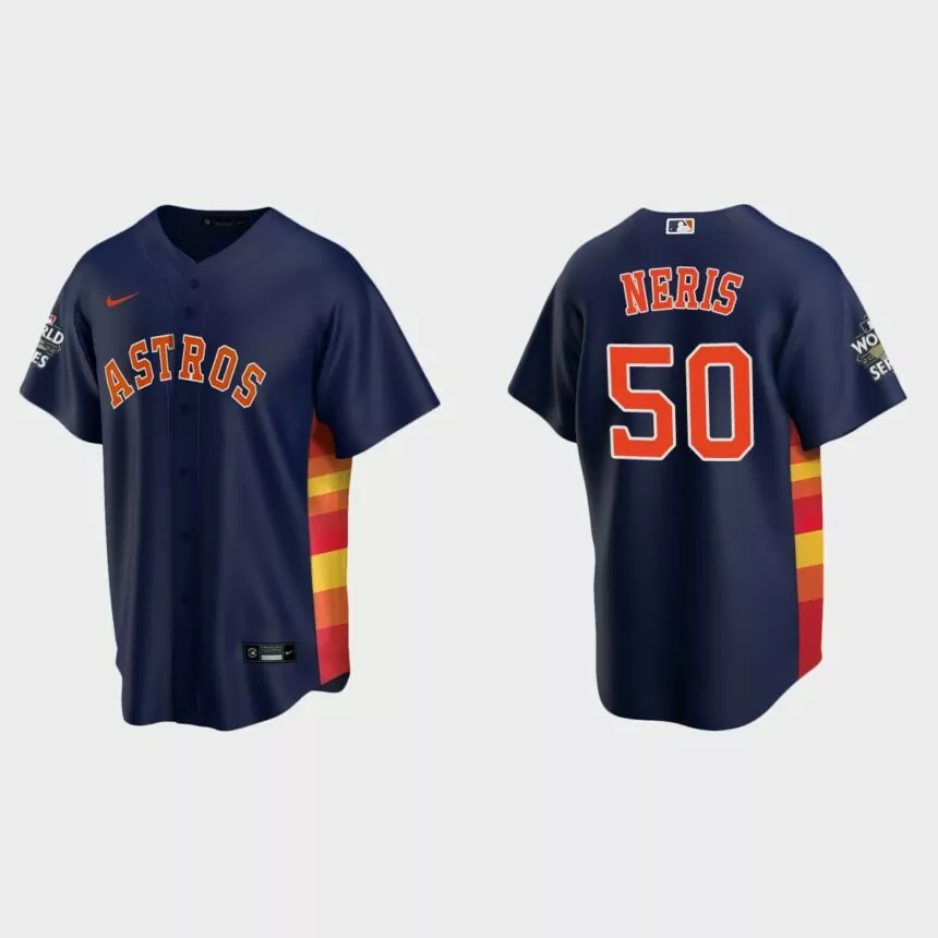 Houston Astros Hector Neris 2022 World Series Navy Replica Jersey