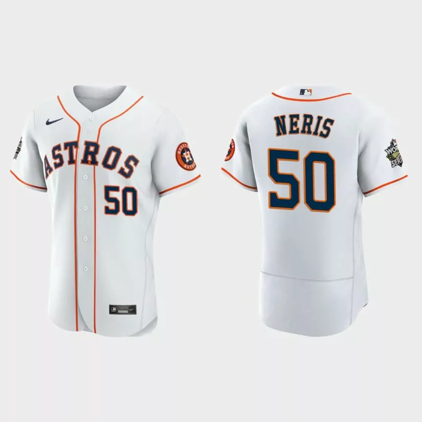 Houston Astros Hector Neris 2022 World Series White Authentic Jersey