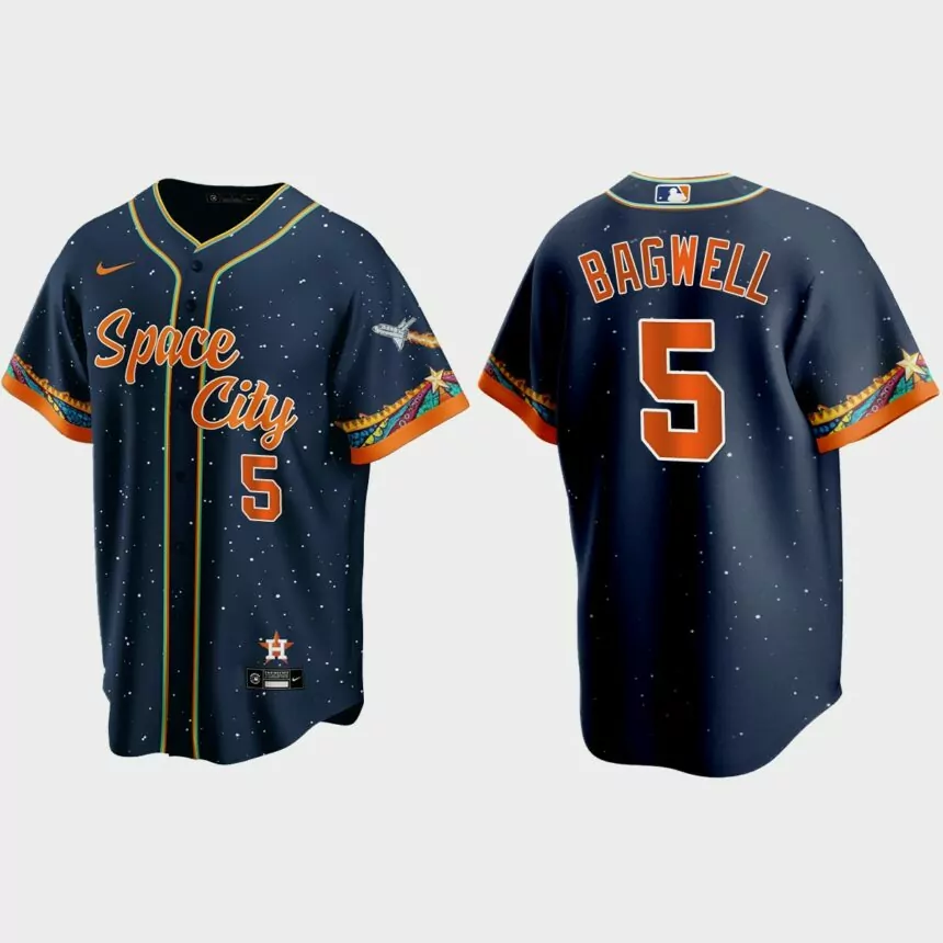Houston Astros Jeff Bagwell 2021 City Connect Replica Jersey – Navy