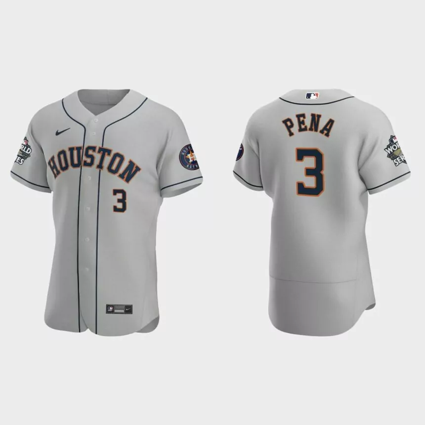 Houston Astros Jeremy Pena 2022 World Series Gray Authentic Jersey