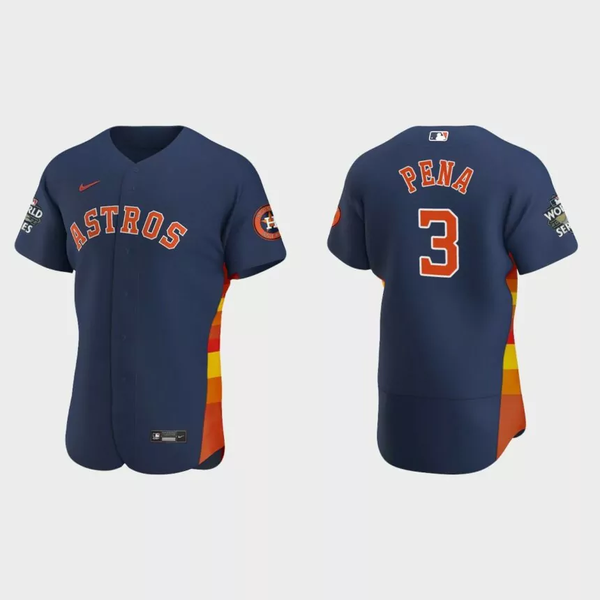 Houston Astros Jeremy Pena 2022 World Series Navy Authentic Jersey