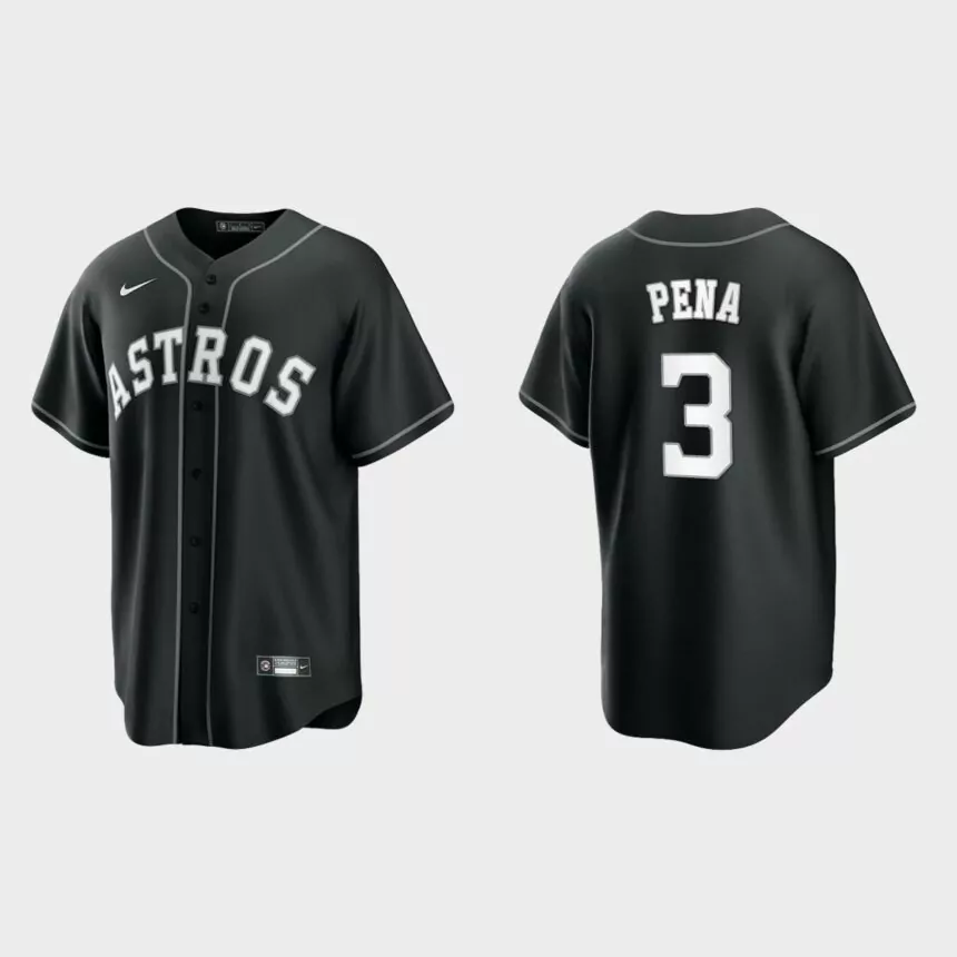 Houston Astros Jeremy Pena Replica Official Jersey – Black White