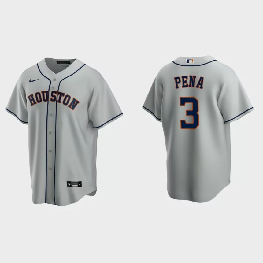 Houston Astros Jeremy Pena Replica Road Jersey – Gray