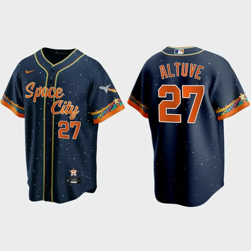Houston Astros Jose Altuve 2021 City Connect Replica Jersey – Navy