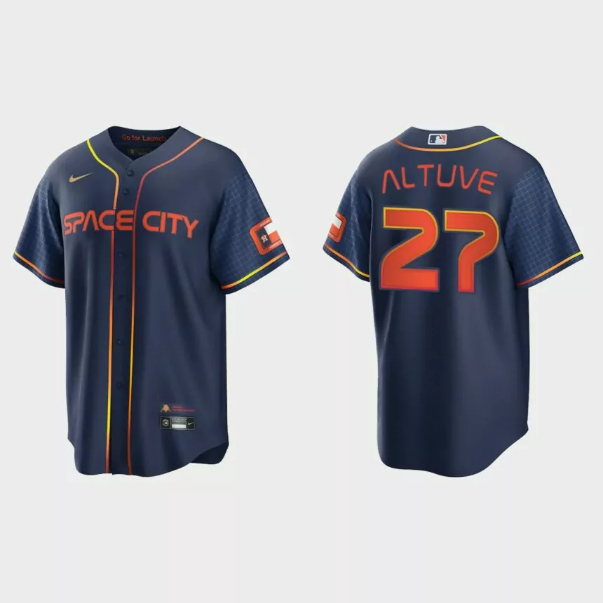 Houston Astros Jose Altuve 2022 City Connect Replica Jersey – Navy