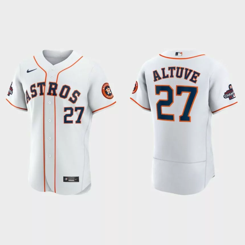 Houston Astros Jose Altuve 2022 World Series Champions White Home Authentic Jersey