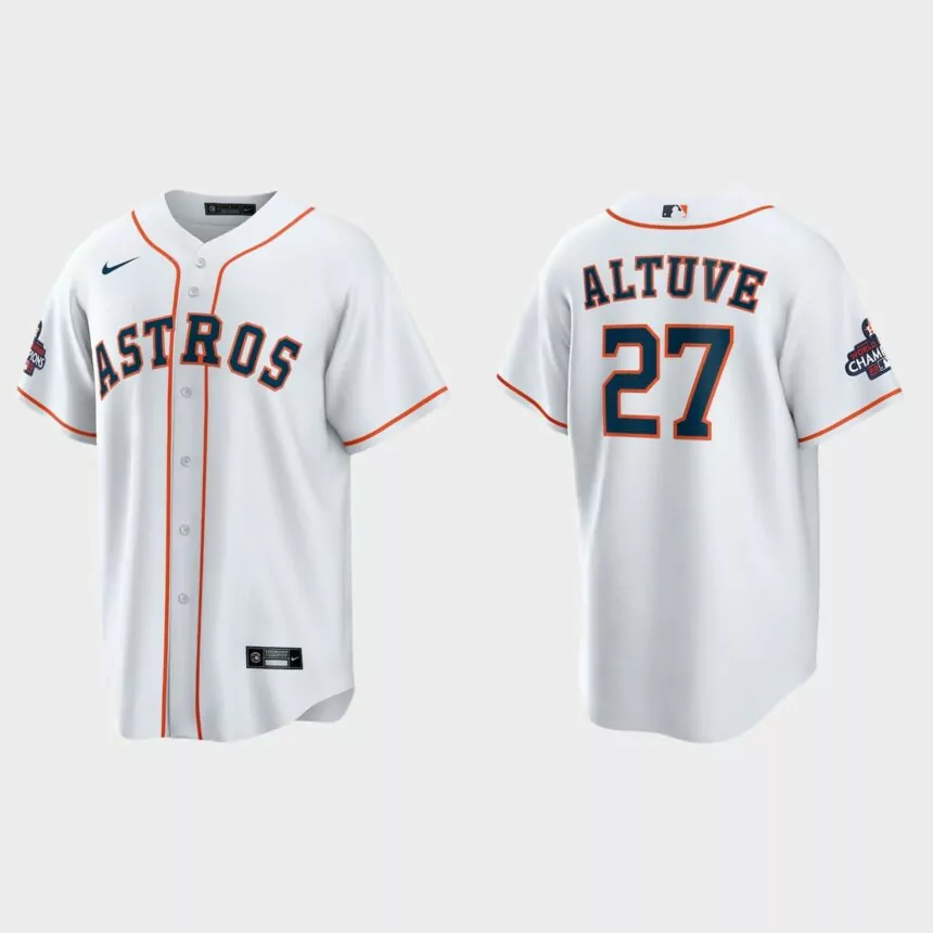 Houston Astros Jose Altuve 2022 World Series Champions White Home Replica Jersey