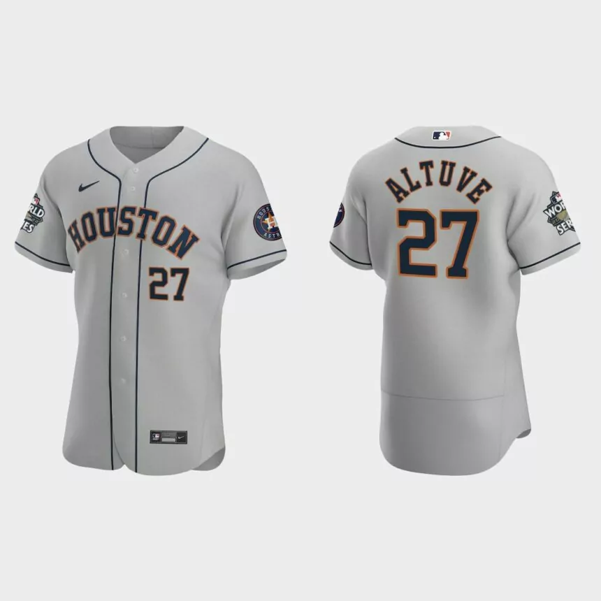 Houston Astros Jose Altuve 2022 World Series Gray Authentic Jersey