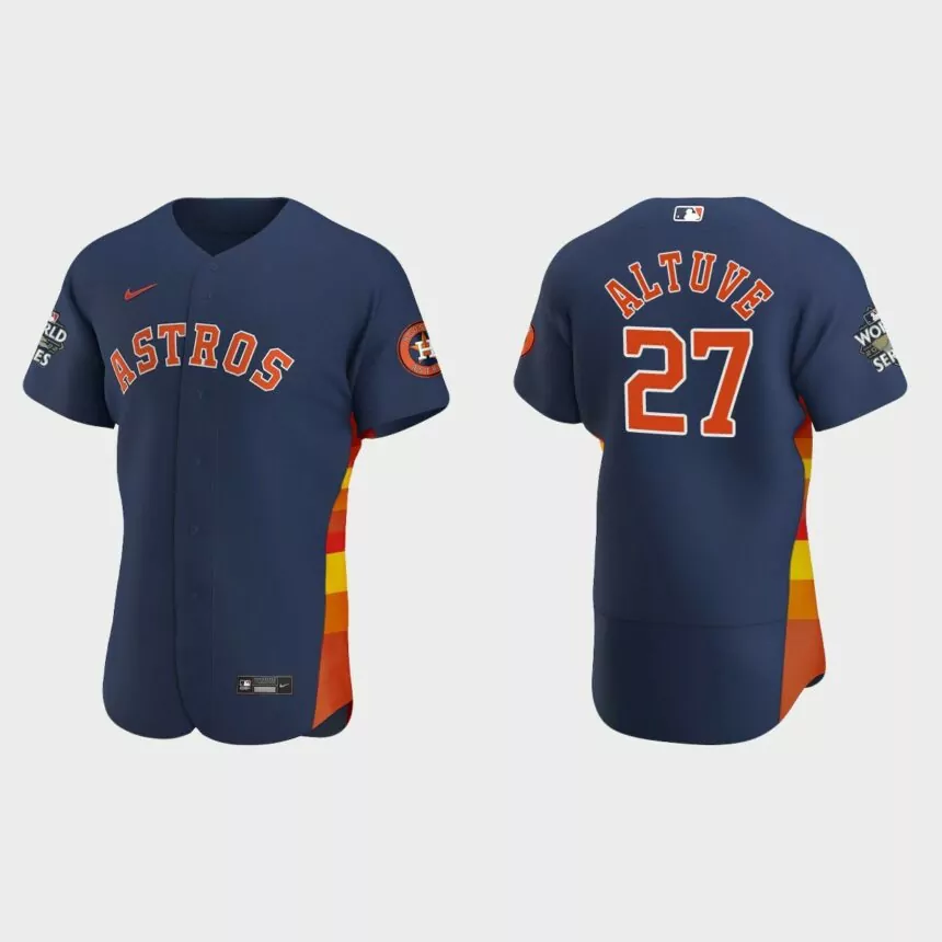 Houston Astros Jose Altuve 2022 World Series Navy Authentic Jersey
