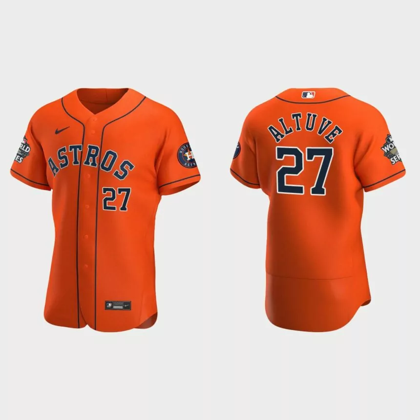 Houston Astros Jose Altuve 2022 World Series Orange Authentic Jersey