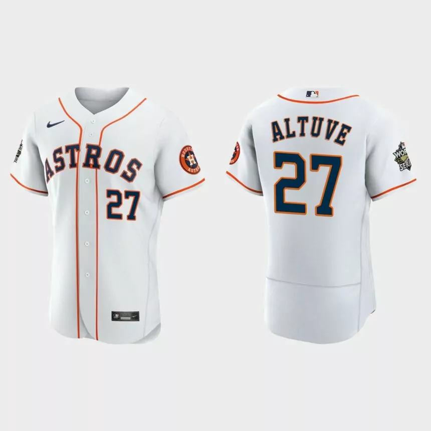 Houston Astros Jose Altuve 2022 World Series White Authentic Jersey