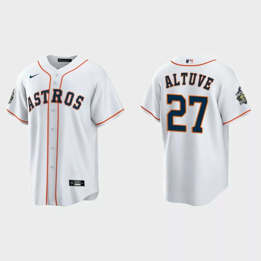 Houston Astros Jose Altuve 2022 World Series White Replica Jersey